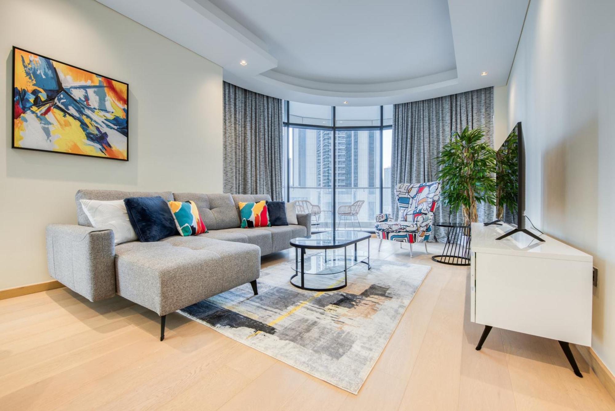 Rh- Downtown Delight, Spacious 01br Near Mall & Burj Khalifa, Rp Heights Appartement